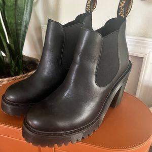 Heeled Dr Marten Chelsea boot. Worn twice!!